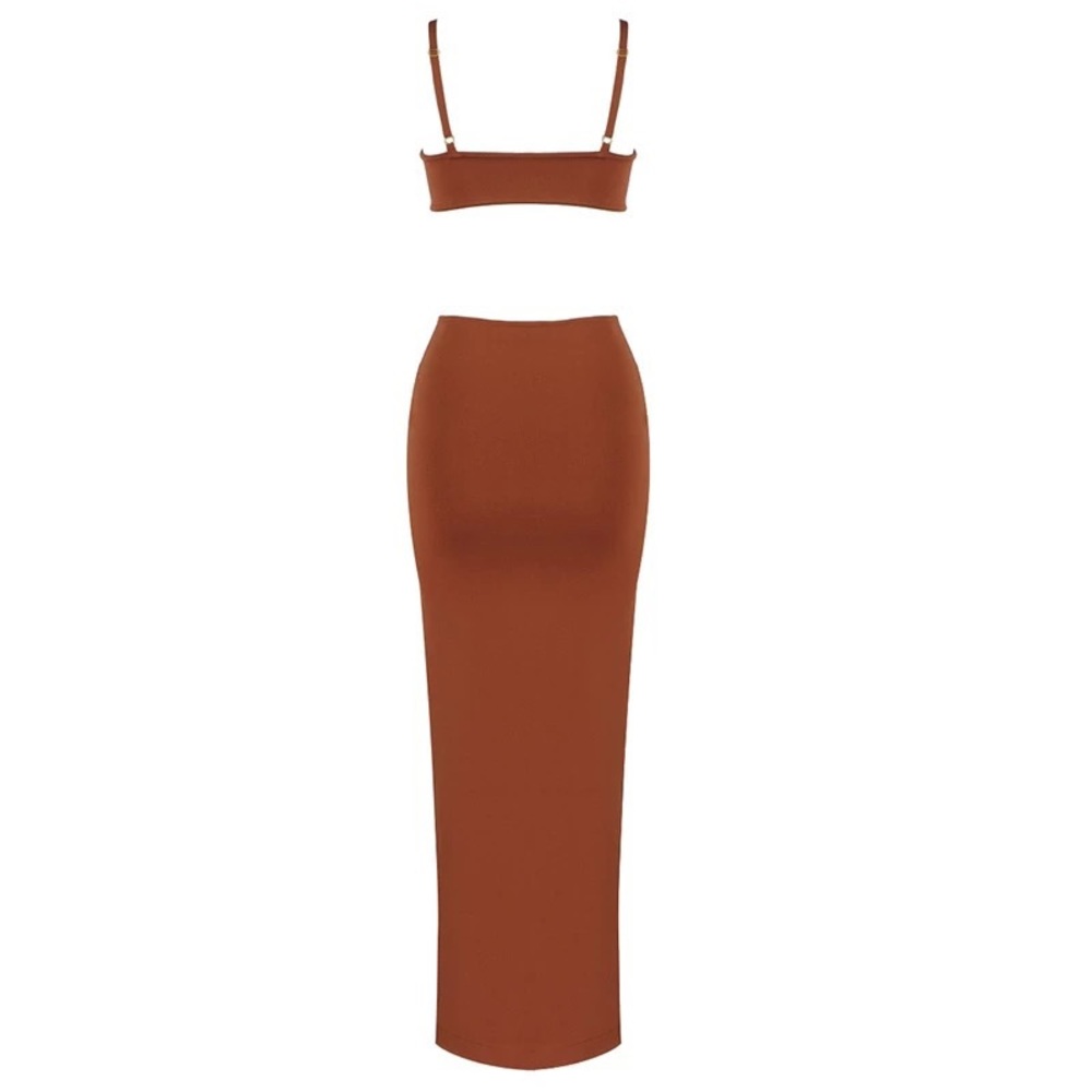 Cutout Halter Maxi Dress | Vacation / Evening / Bodycon – S M L - Picture 3 of 9